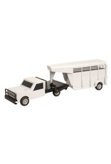 Little Buster Toys Little Buster Gooseneck Stock Trailer White