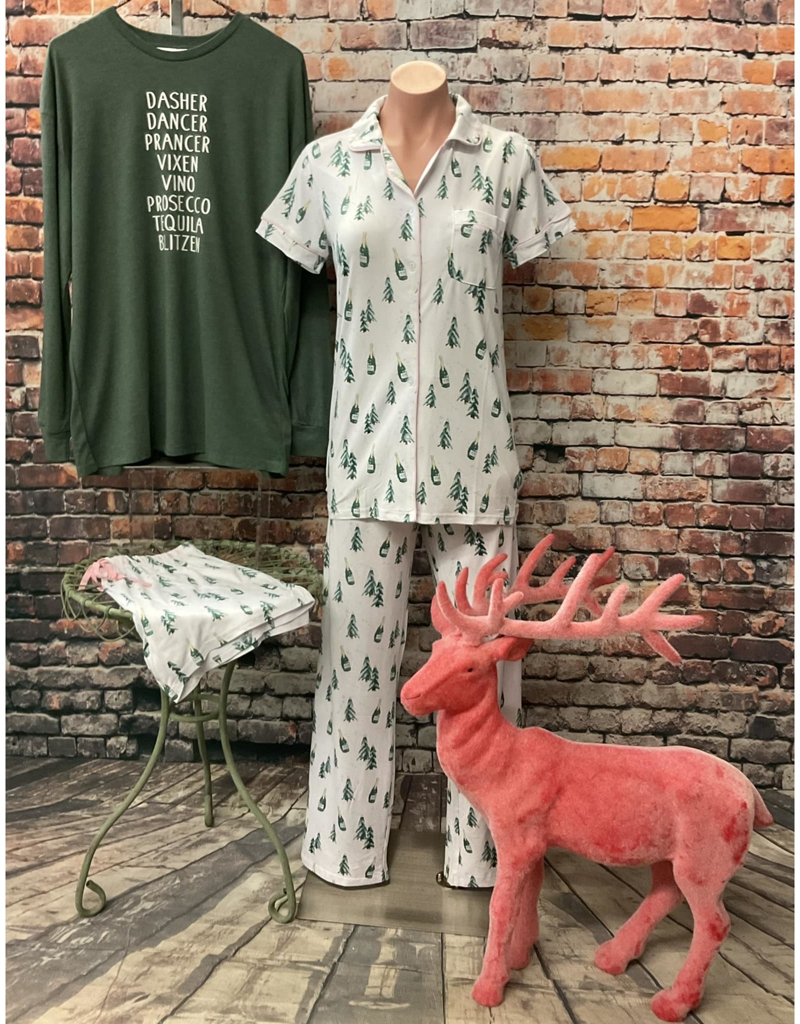The Royal Standard Christmas Cheers Sleep Shirt and Pants Set