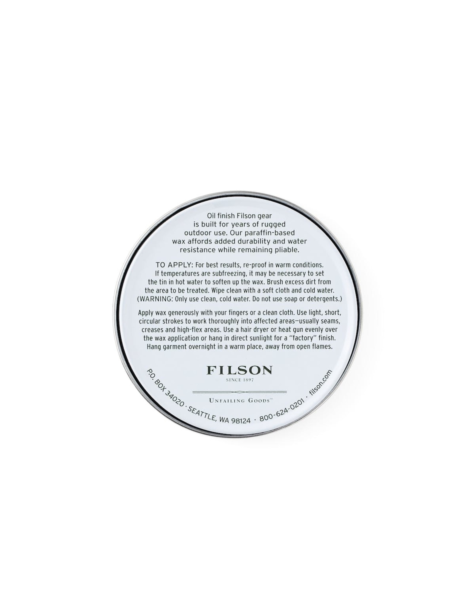 Filson Filson Original Oil Finish Wax 1oz Tin