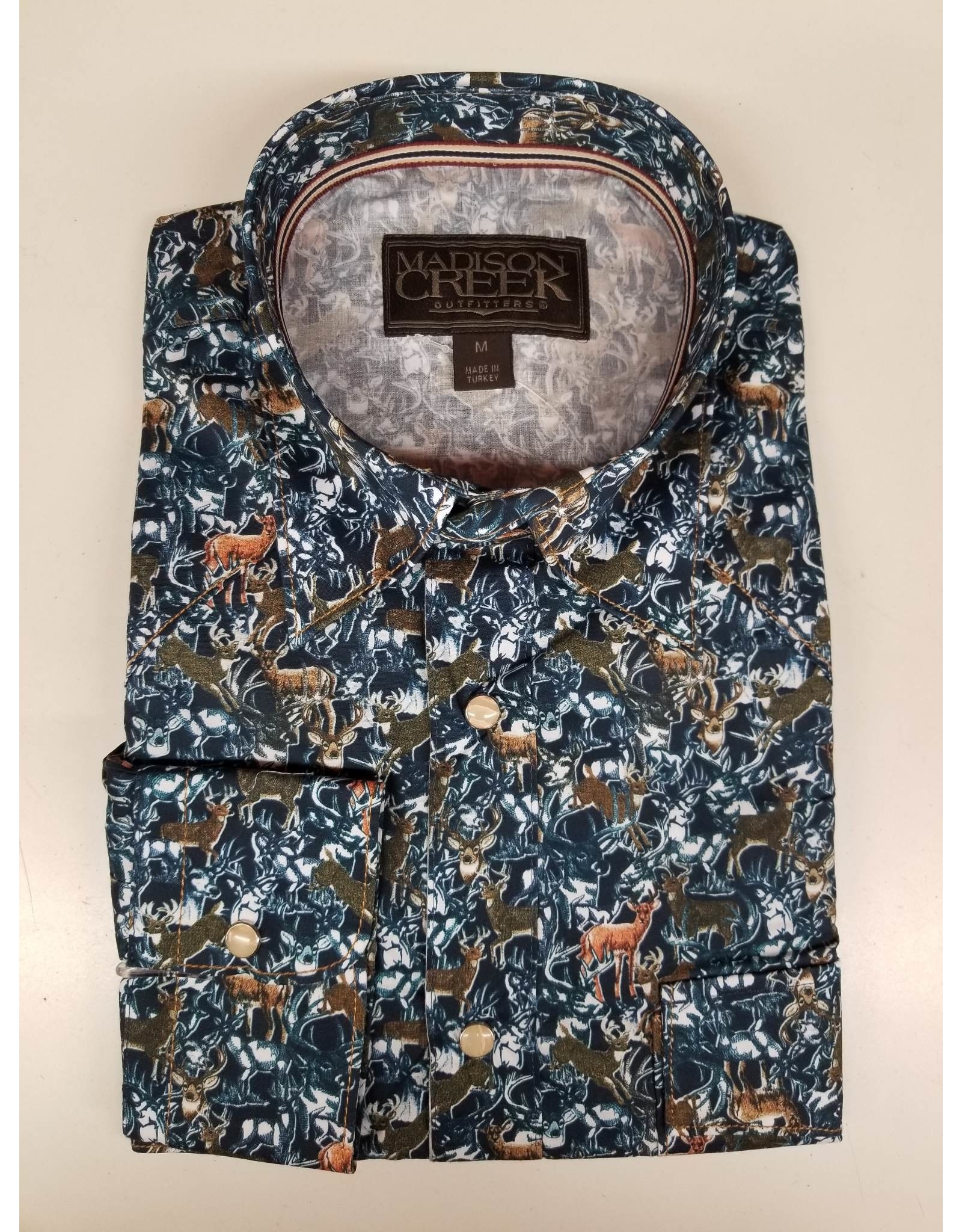 Madison Creek Outfitters Bisley Western Shirt Deer Print