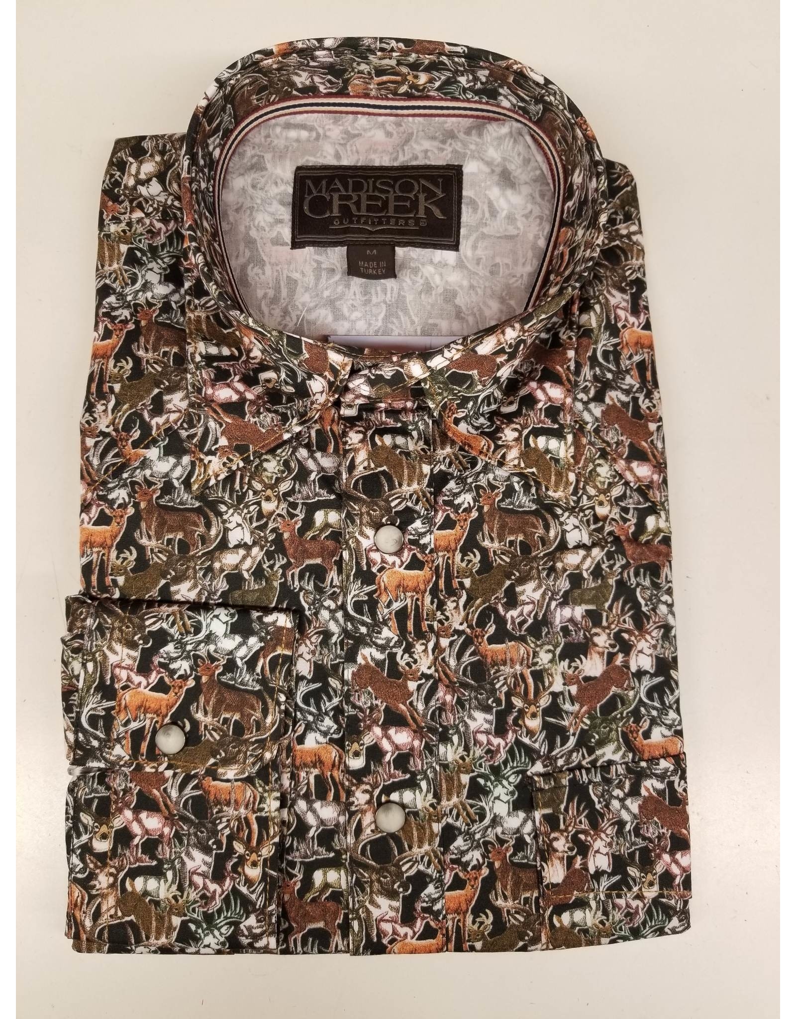 Madison Creek Outfitters Bisley Western Shirt Deer Print