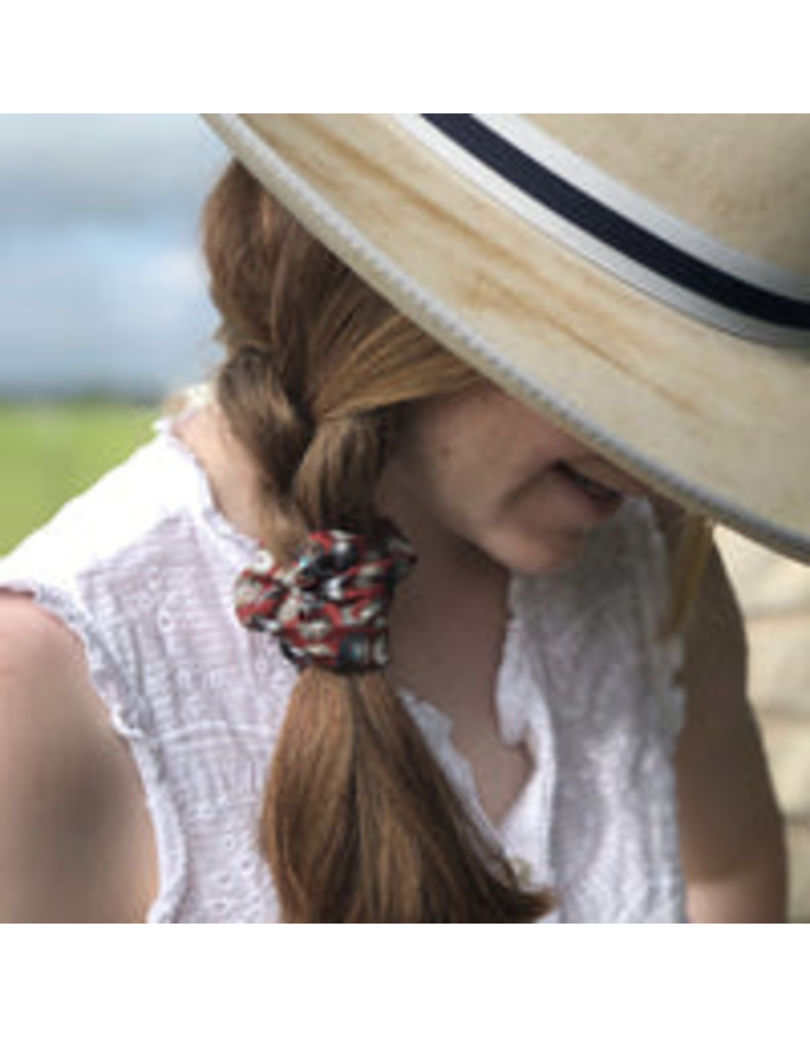 Fringe Scrunchies - Pack of 3 Baby Concho Red/Black/Bone