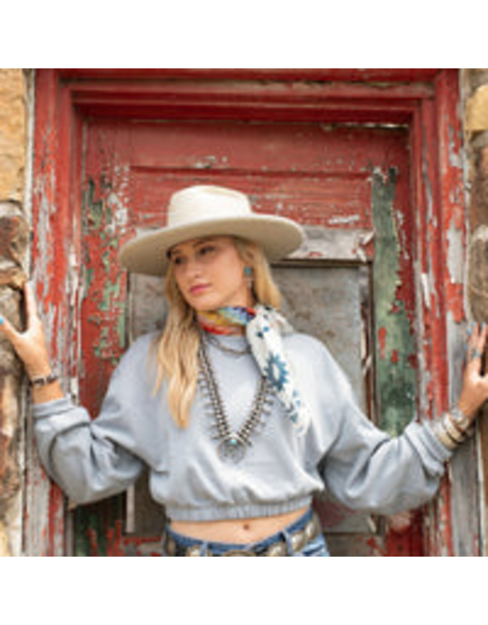 Fringe Scarves Fringe Sun Starquilt Bandana Off White