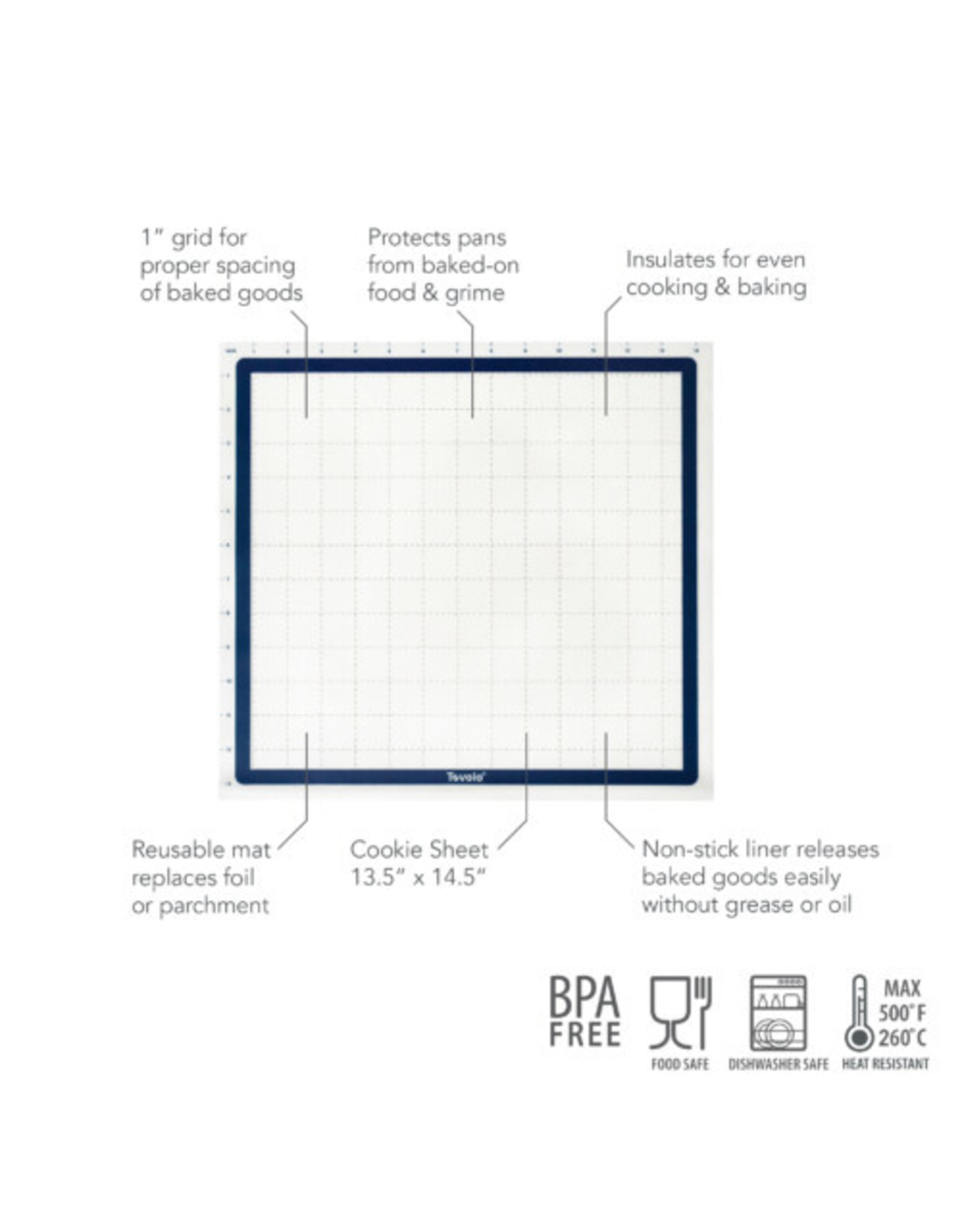 TrueBake Cookie Baking Mat 13.5 x 14.5