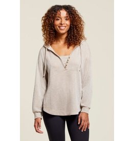 Tribal Tribal Ribbed Button-Front Hoodie