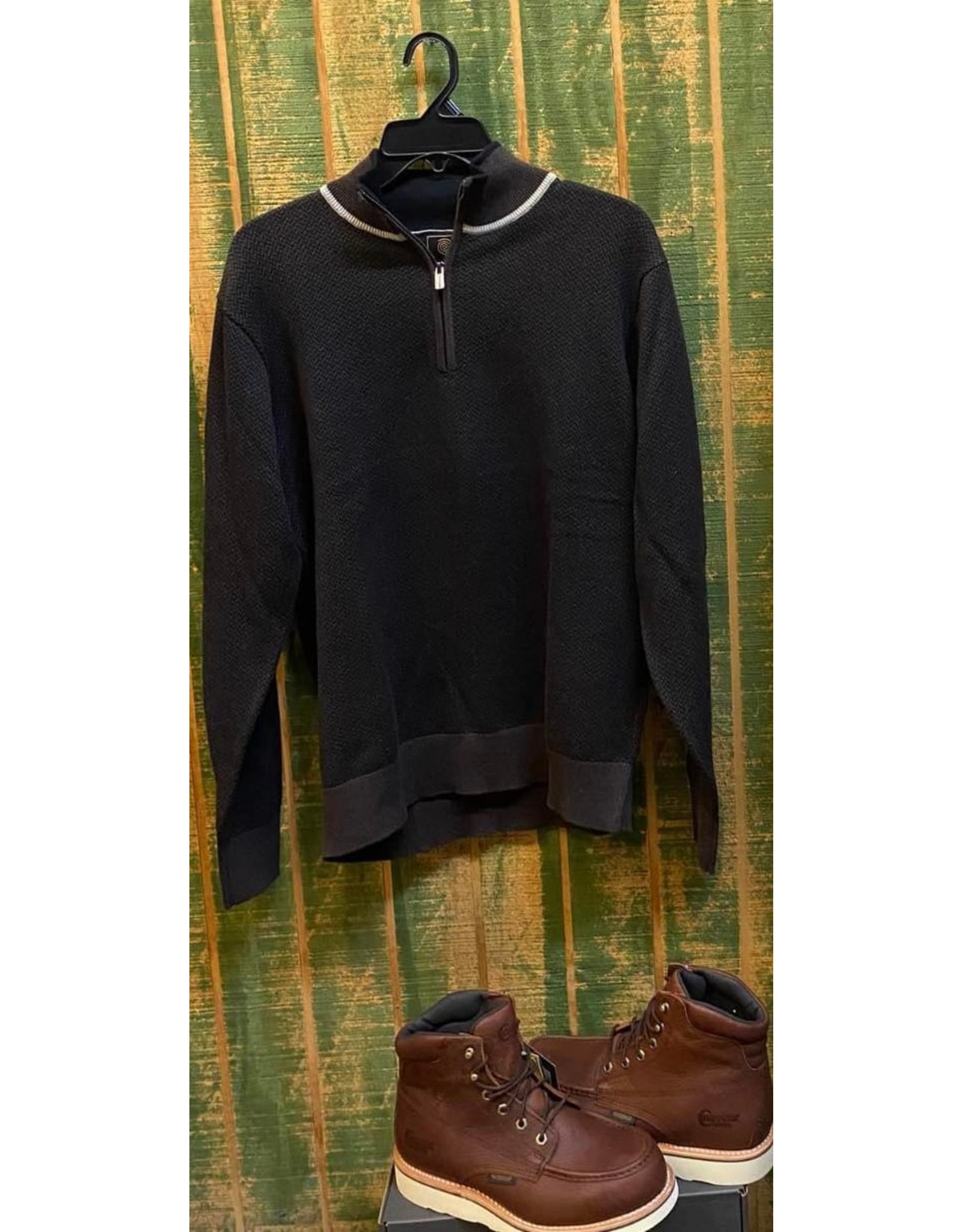 F/X Fusion Herringbone 1/4 Zip Mock