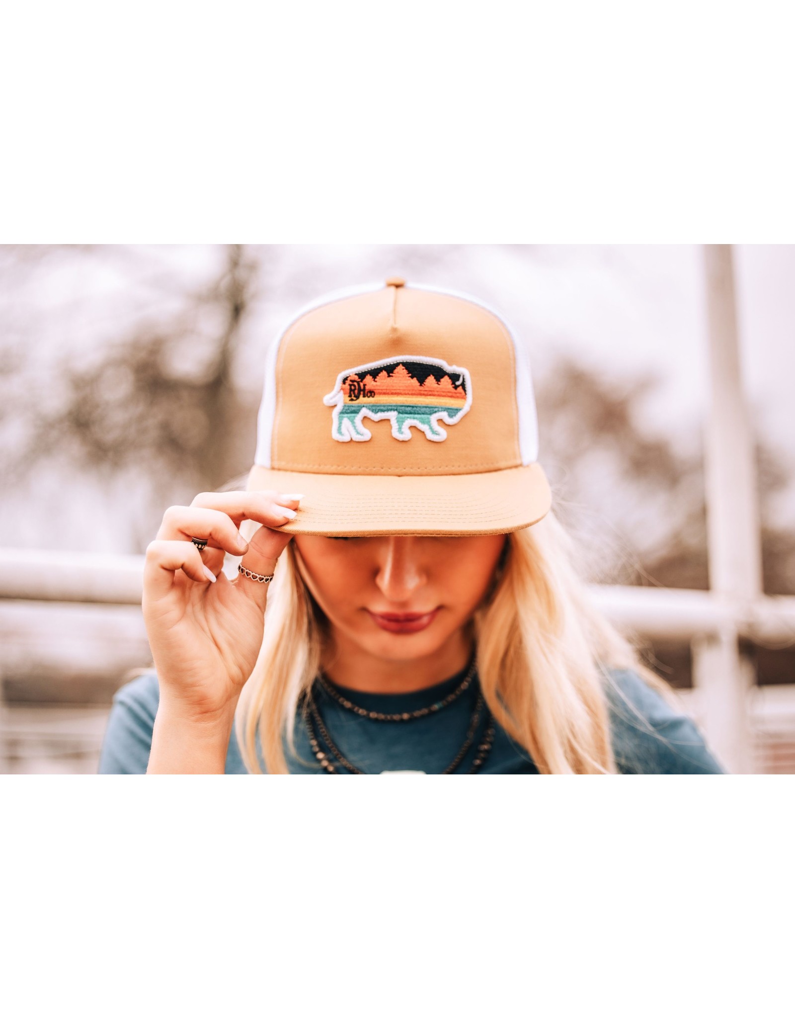 Red Dirt Hat Co. Forest Old Gold/White