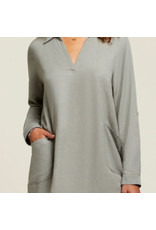 Tribal Tribal Rolled Up Long Sleeve Tunic Blouse