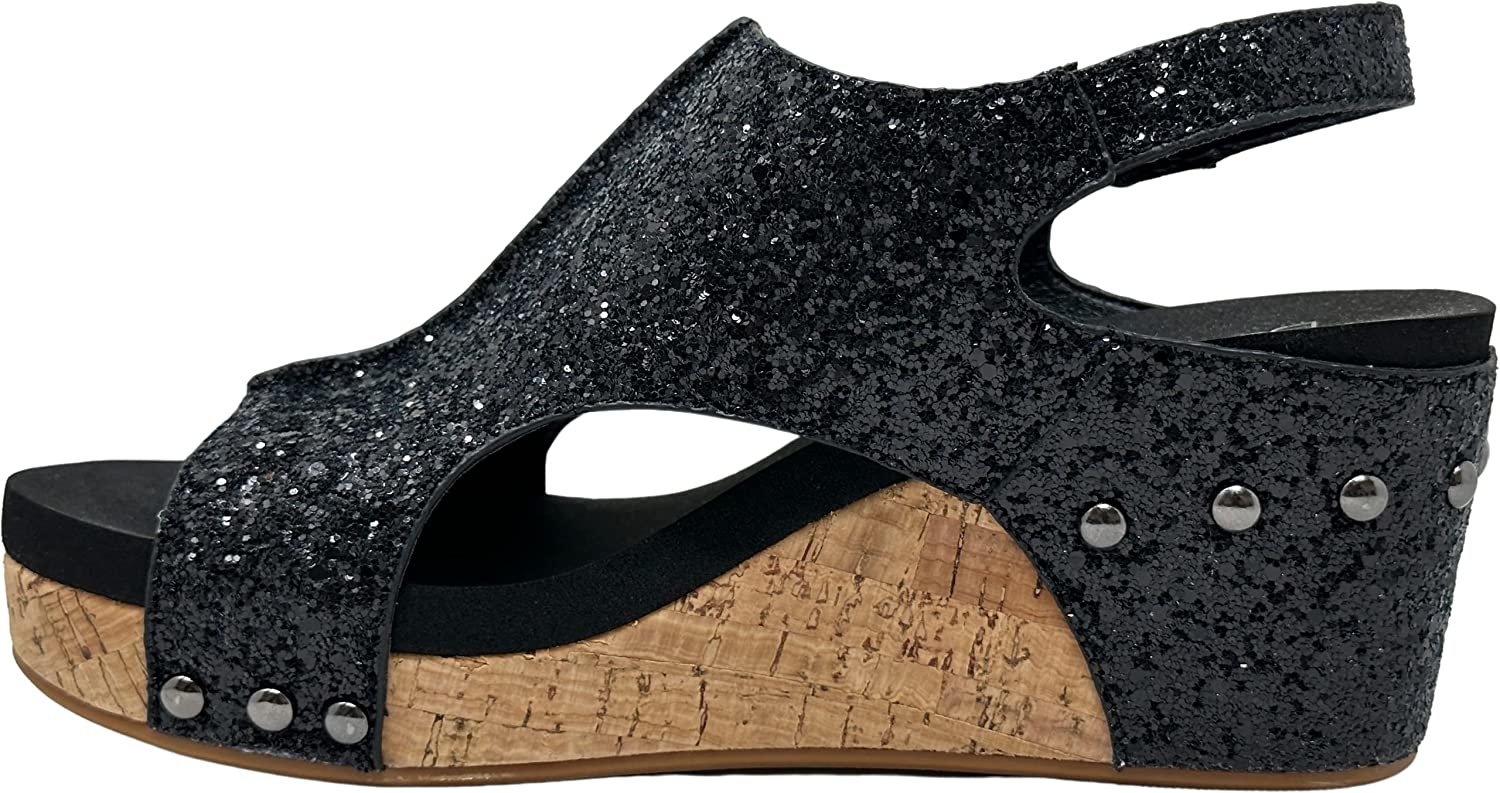 Corkys Carley Black Glitter BlantonCaldwell