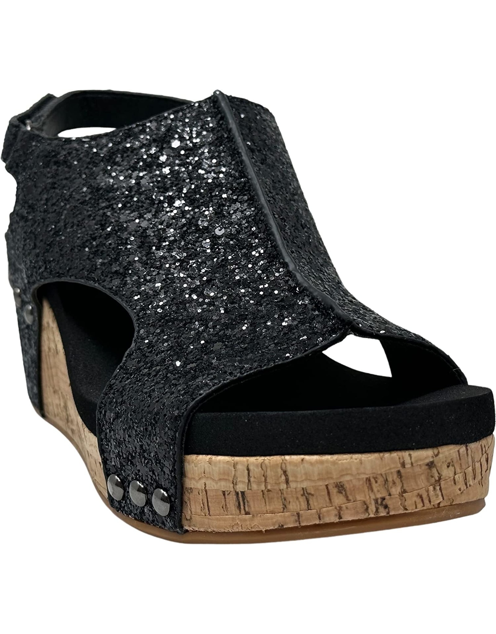Corkys Carley Black Glitter BlantonCaldwell
