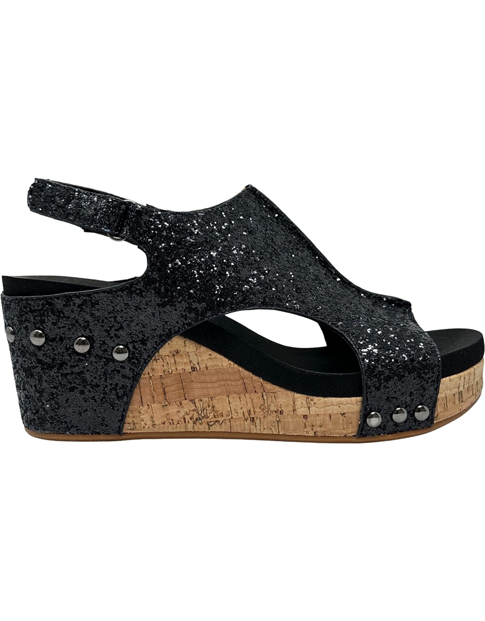 Corkys Carley Black Glitter BlantonCaldwell