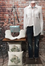 Elliott Lauren Elliott Lauren White Sheer Blouse