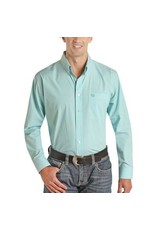 Panhandle Select Mens Linen Look Turquoise