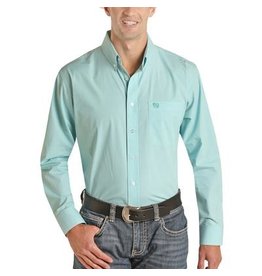 Panhandle Select Mens Linen Look Turquoise