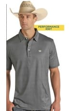 Panhandle Performance Geo Button Knit Polo Navy