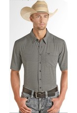Panhandle Performance Geo Woven Button Down Black