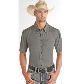 Panhandle Panhandle Performance Geo Woven Button Down Black