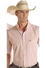 Panhandle Select Mens Check Button Down Peach
