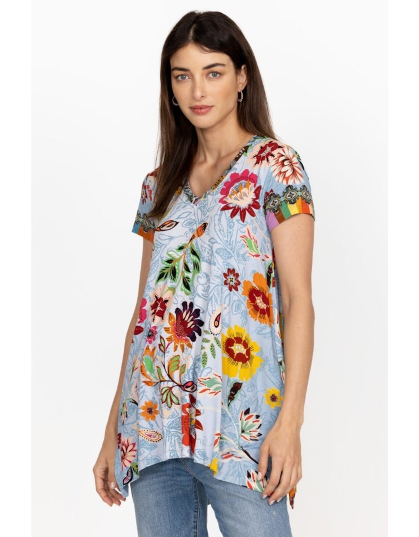 Johnny Was Johnny Was Rainbow Floral Drape Tunic