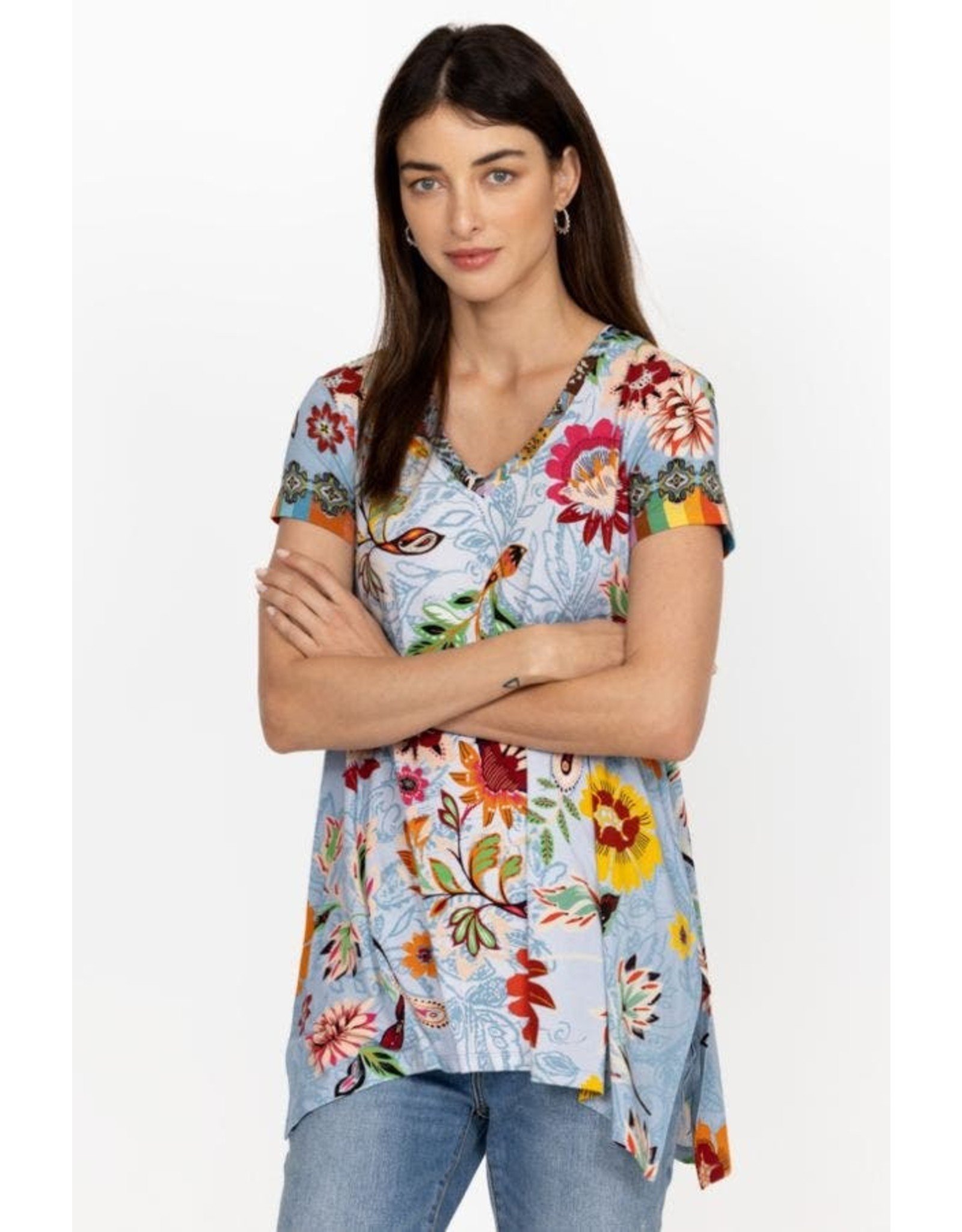 Johnny Was Johnny Was Rainbow Floral Drape Tunic