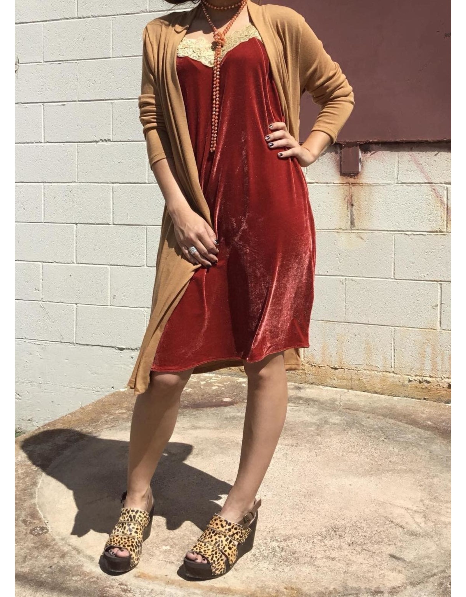 Spaghetti Strap Velvet Dress