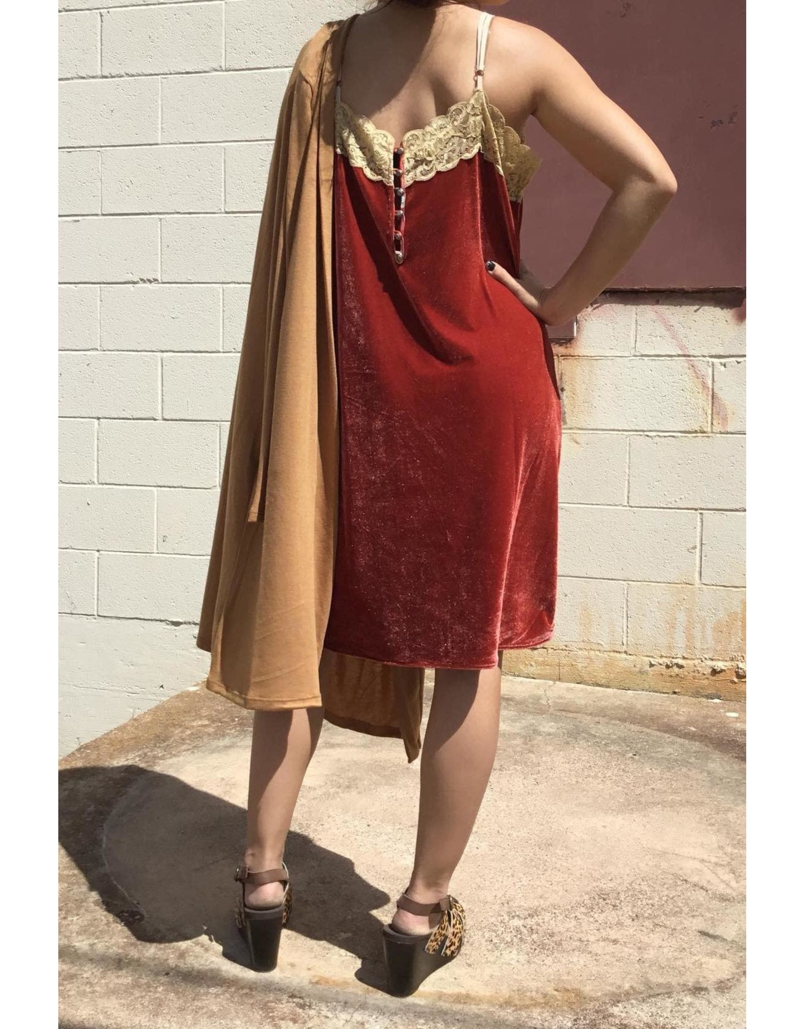 Spaghetti Strap Velvet Dress