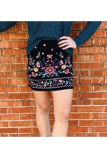 Embroidered Short Skirt