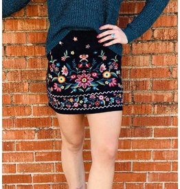 Embroidered Short Skirt