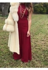 Maroon Halter Jumpsuit