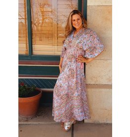 Ariel Flutter Sleeve Maxi Dress