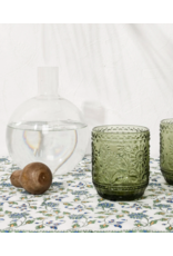Green Embossed Drinking Glass