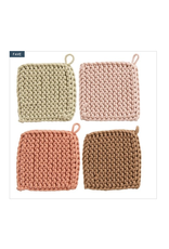 Cotton Crocheted Potholder Spring Colors