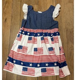 Shea Baby Denim Flag Patriotic Dress