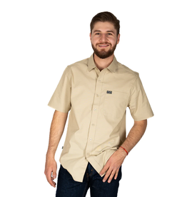 Kimes Ranch Kimes Ranch Linville Short Sleeve Solid Dress Shirt Khaki