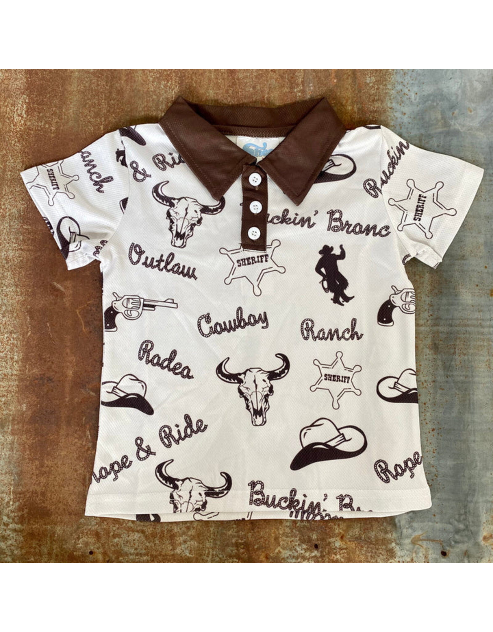 Boys Polo Sheriff Print Shirt