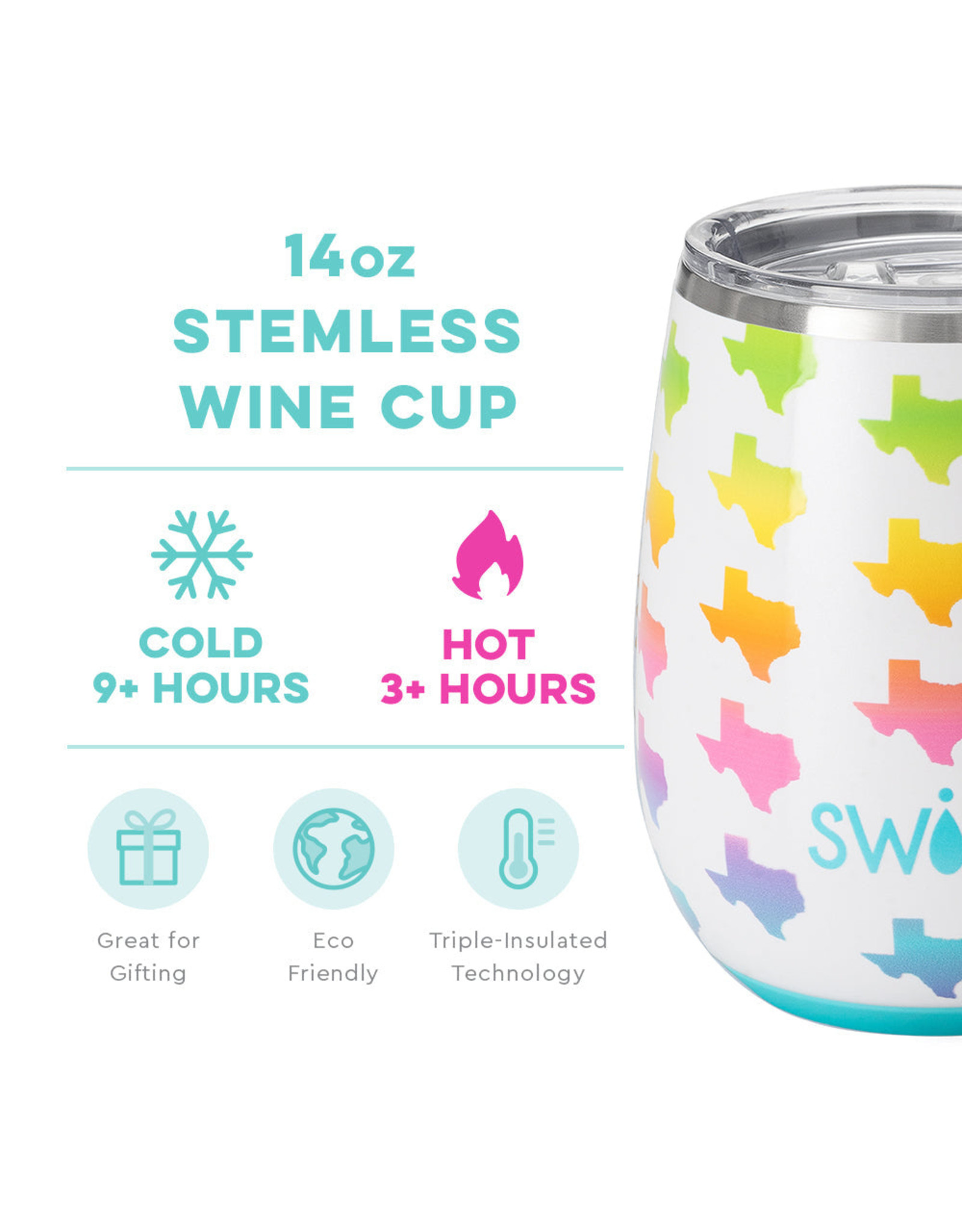 Swig Texas Stemless Wine Cup 14oz - Blanton-Caldwell