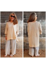 Tribal Tribal Pull On Flowy Crop Pant