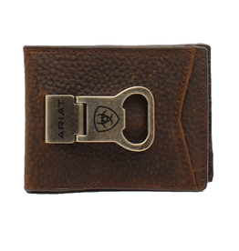 Ariat Ariat Billfold Money Clip Brown Rowdy