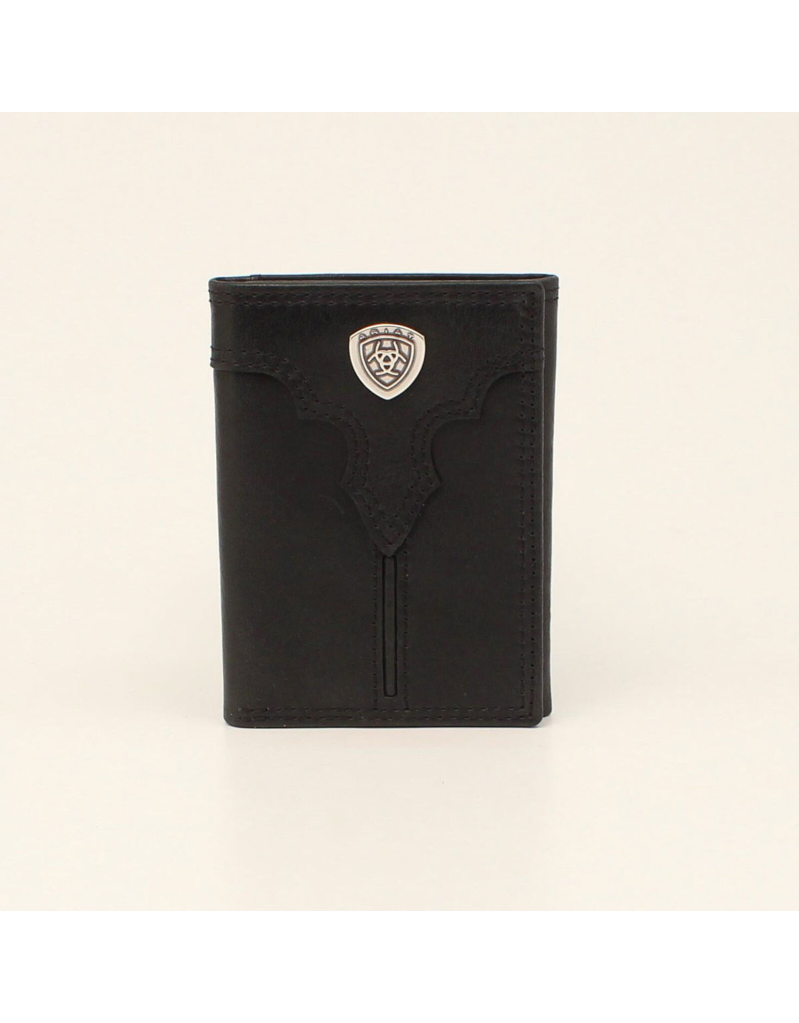 Ariat Ariat Trifold Center Bump Shield Wallet Black