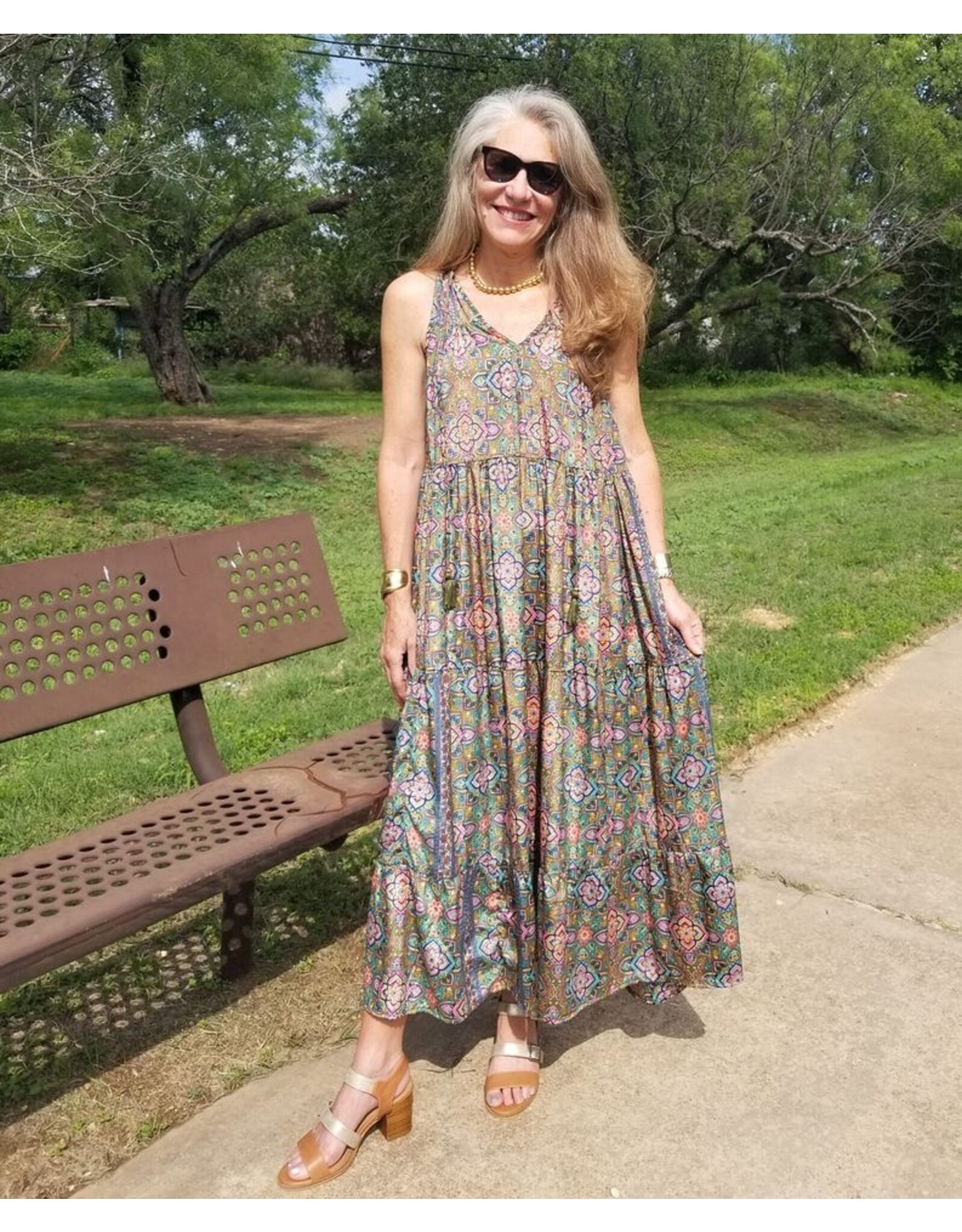 Angela Print Maxi Tier Dress