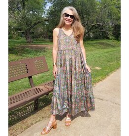 Angela Print Maxi Tier Dress