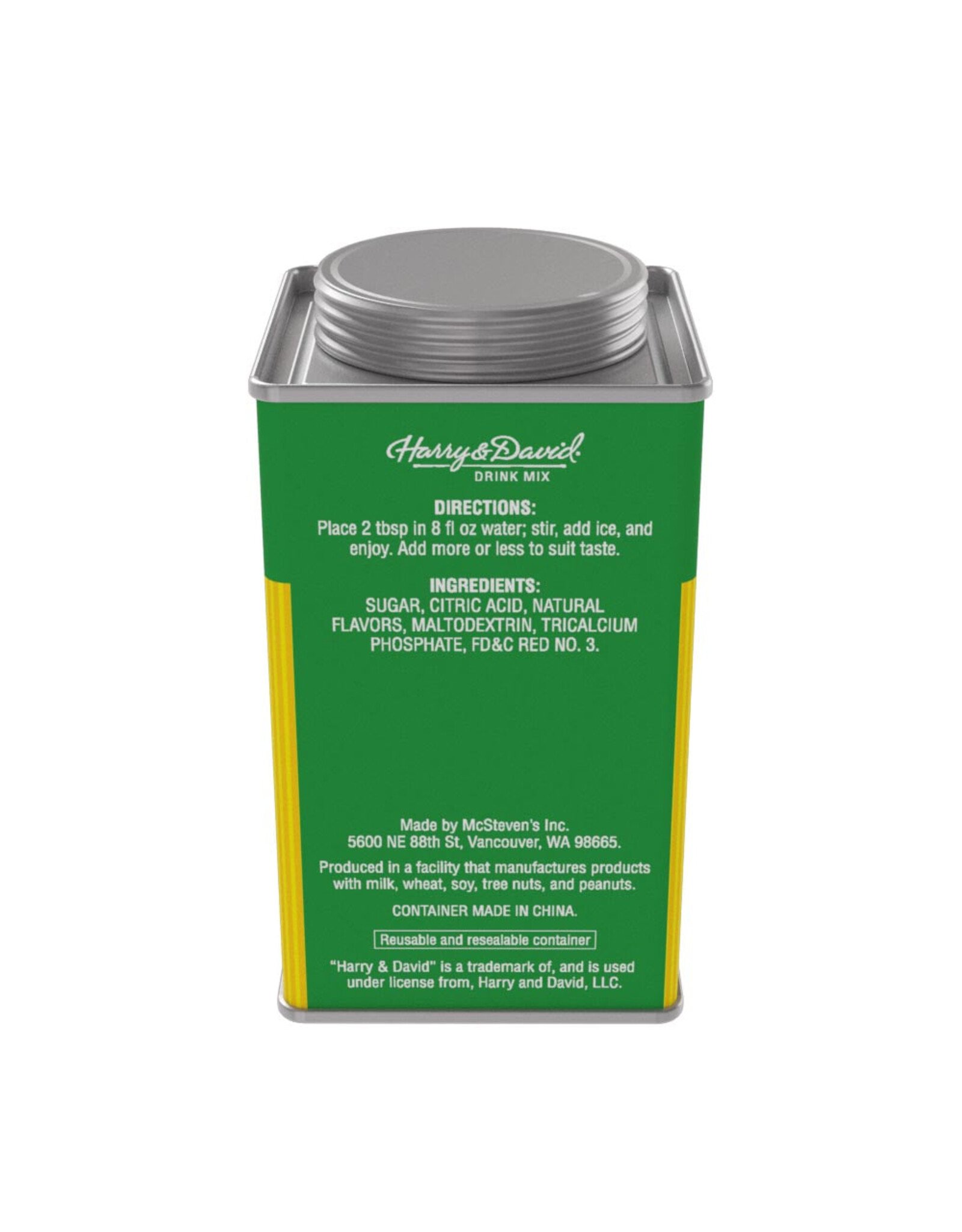 HARRY & DAVID® LEMONADE - CHERRY LIME (7OZ SQUARE TIN)