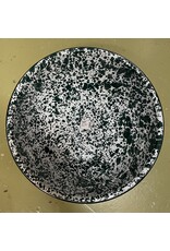 Enamelware Medium Basin Splatterware Hunter Green