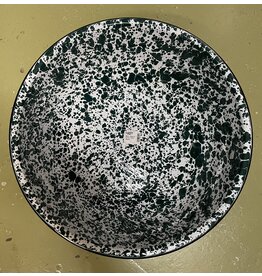 Enamelware Medium Basin Splatterware Hunter Green
