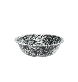 Enamelware 4 qt Small Basin Splatterware Black