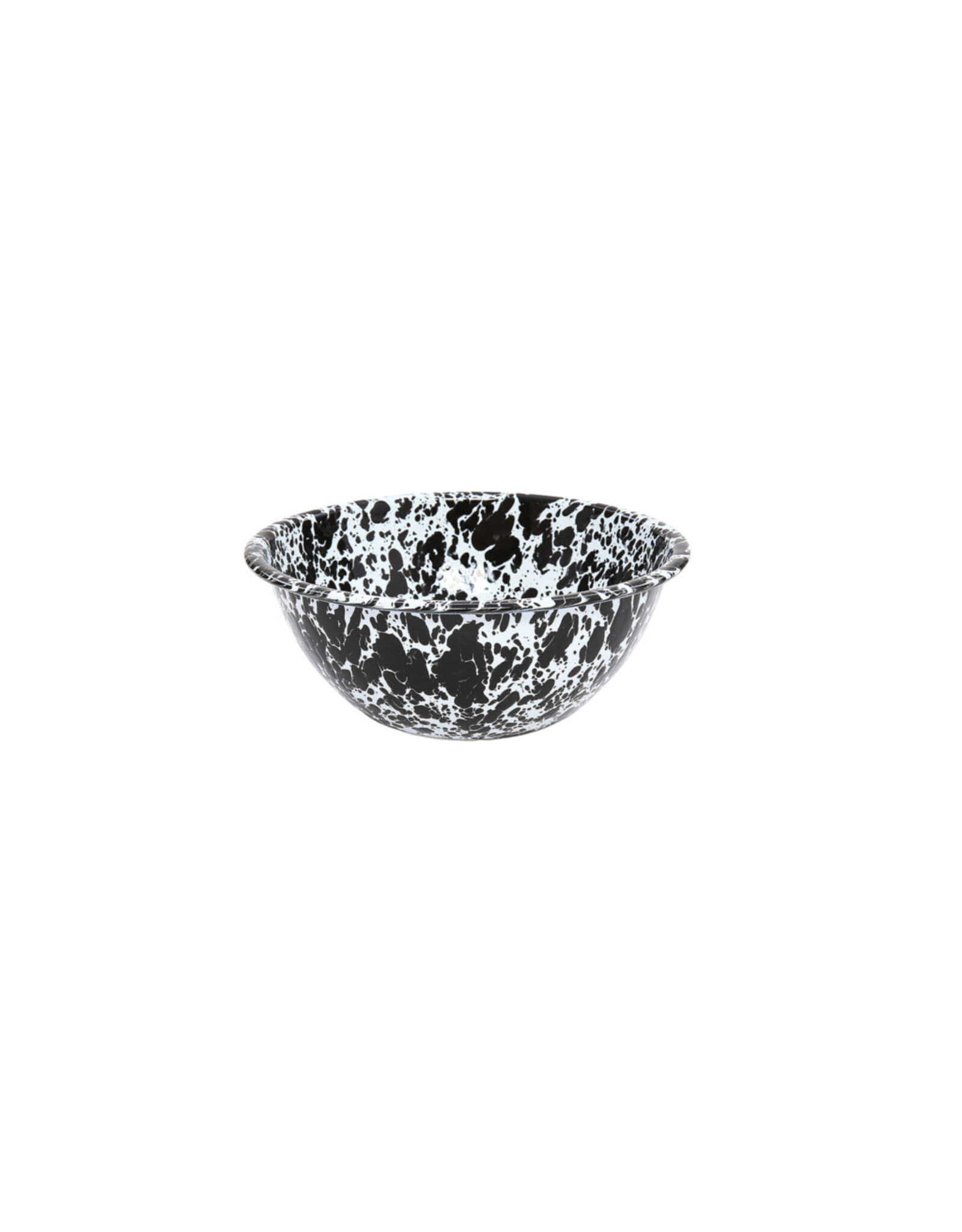 Enamelware Small Serving Bowl Splatterware Black