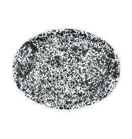 Black Marble Splatter Oval Platter
