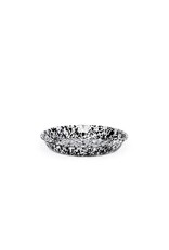Enamelware Pasta Plate Splatterware Black