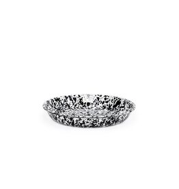 Enamelware Pasta Plate Splatterware Black