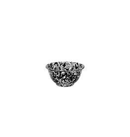 Enamelware Small Footed Bowl Splatterware Black